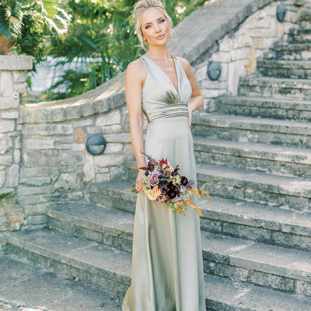 Dylan Satin Dress Revelry – Soft Champagne